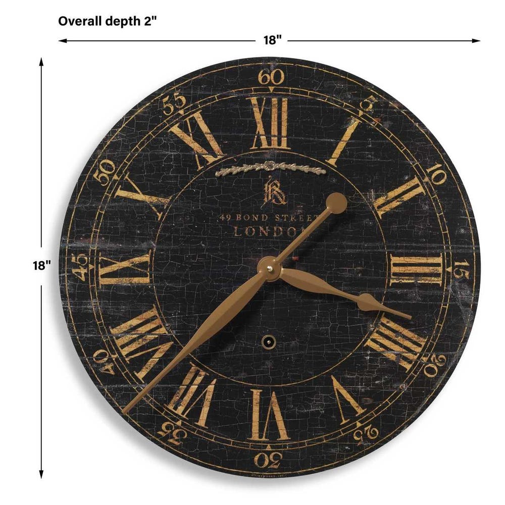 Bond Street 18" Wall Clock