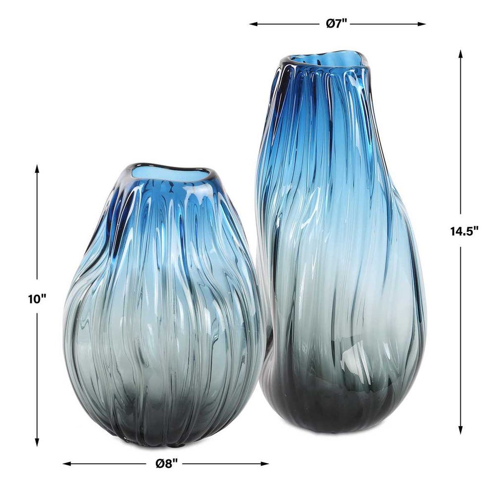 Midnight Horizon Vases, S/2