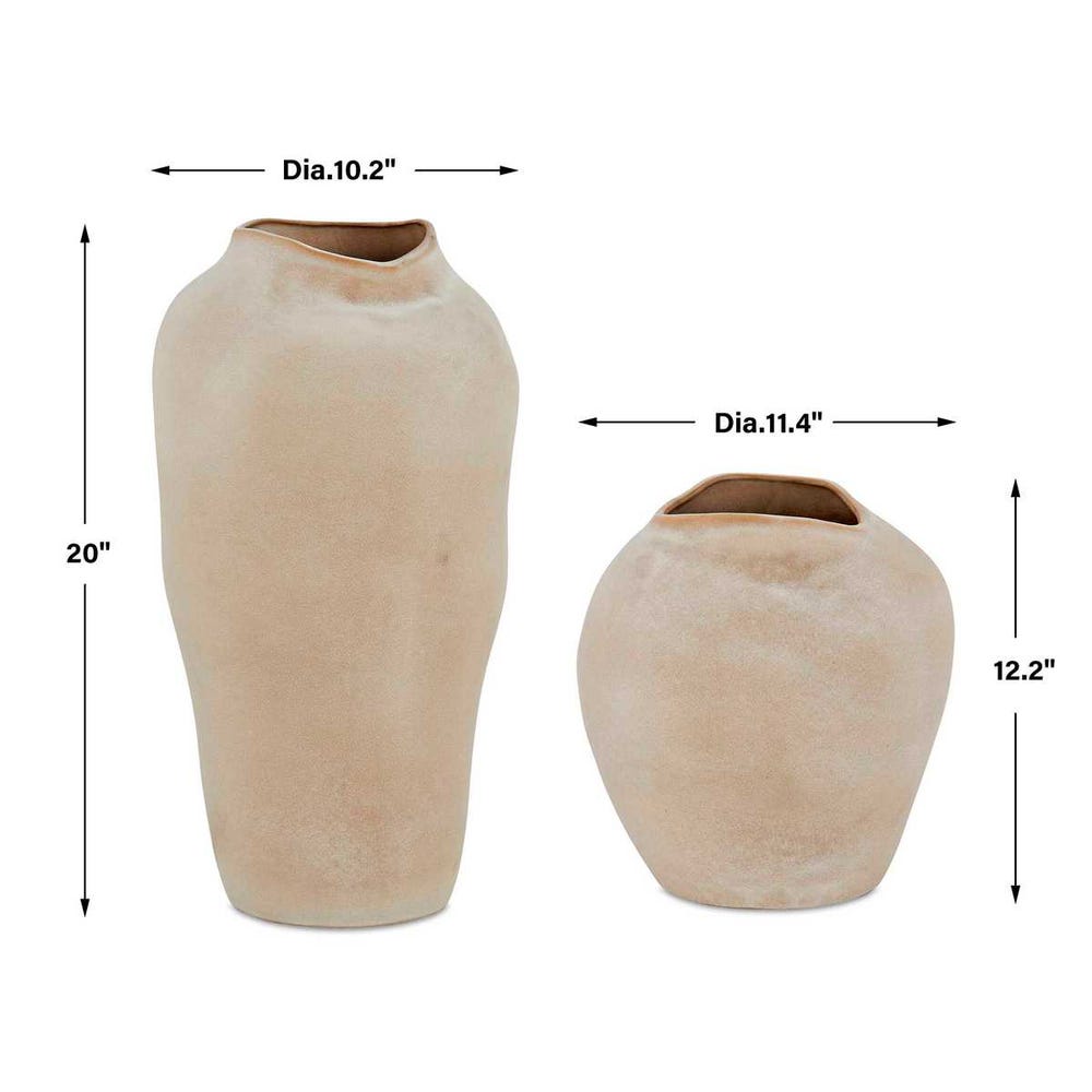 Shadow Play Indoor-Outdoor Vases, S/2