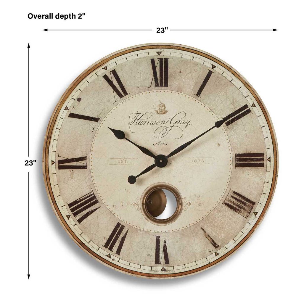 Harrison Gray 23" Wall Clock