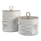 Ivory Tide Indoor-Outdoor Canisters, S/2