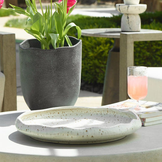 Stardust Ripple Indoor-Outdoor Bowl, White