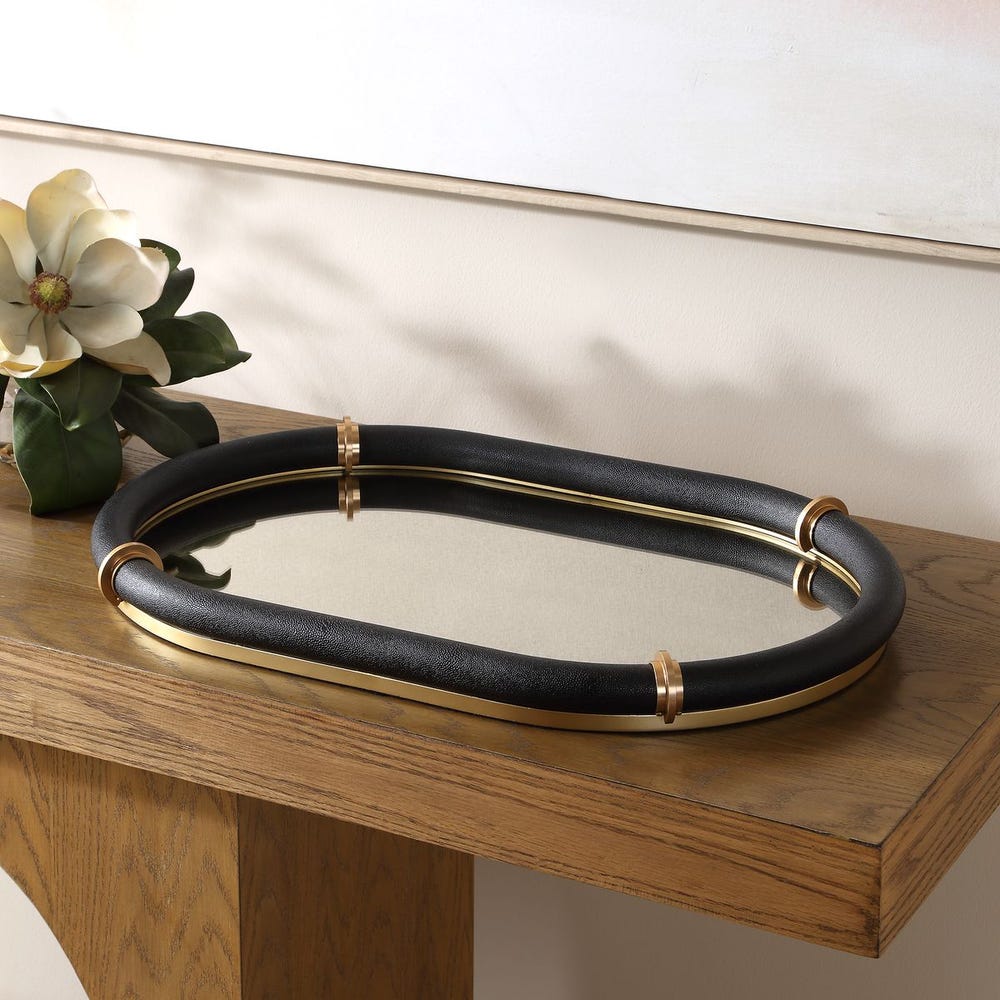 Cyprus Oval Tray, Black
