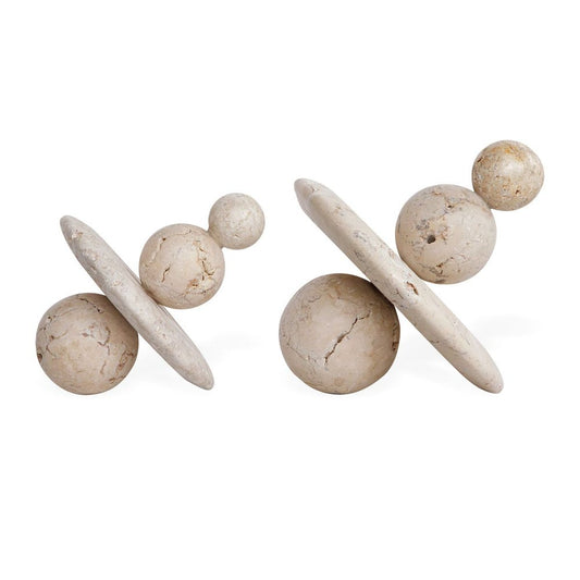 Quarried Stone Indoor-Outdoor Sculptures, S/2