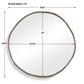 Lowen Round Mirror, Brass