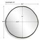 Lowen Round Mirror, Bronze
