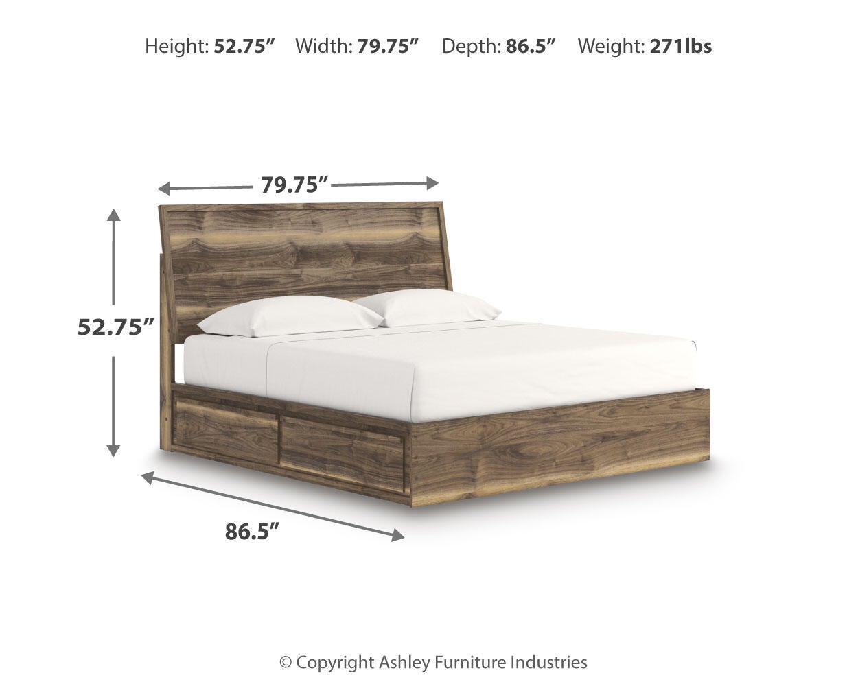 Zadilyn King Panel Bed with Storage