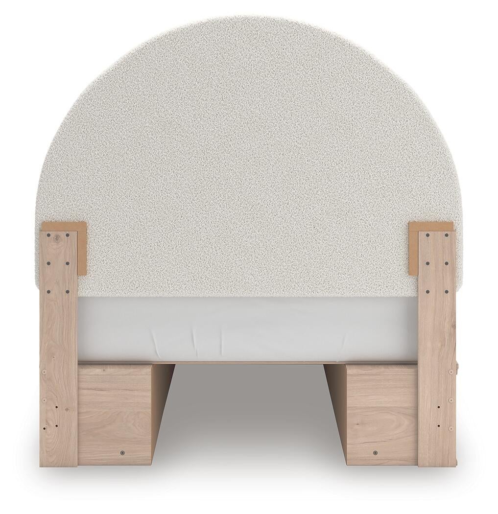 Shapella Full Upholstered Panel Bed with Storage
