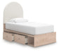 Shapella Twin Upholstered Panel Bed with Storage
