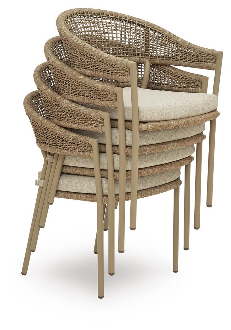 Ocean Park Arm Chair With Cushion (4/CN)