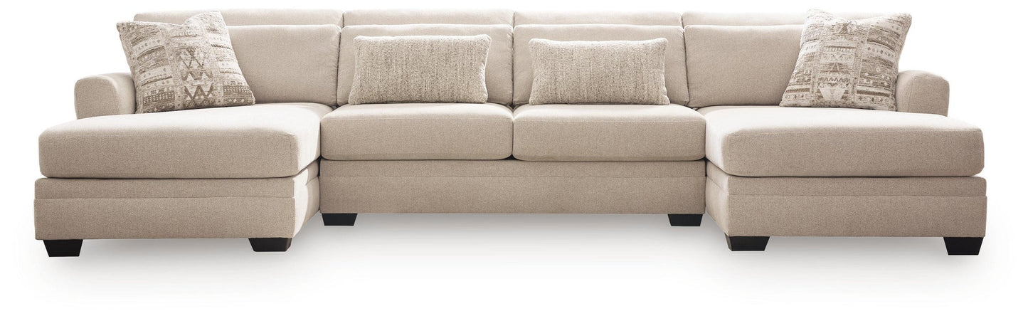 Mandi Point 3-Piece Double Chaise Sleeper Sectional
