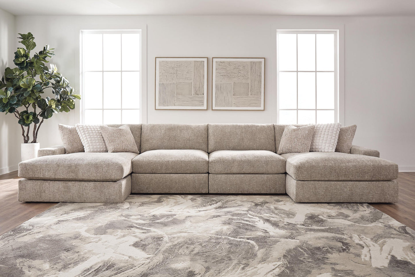 Reston Cove 4-Piece Double Chaise Sectional