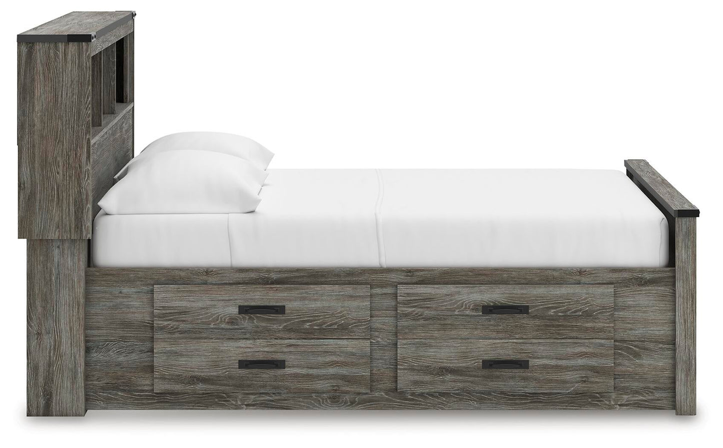 Frandern Full Bookcase Panel Bed with Storage