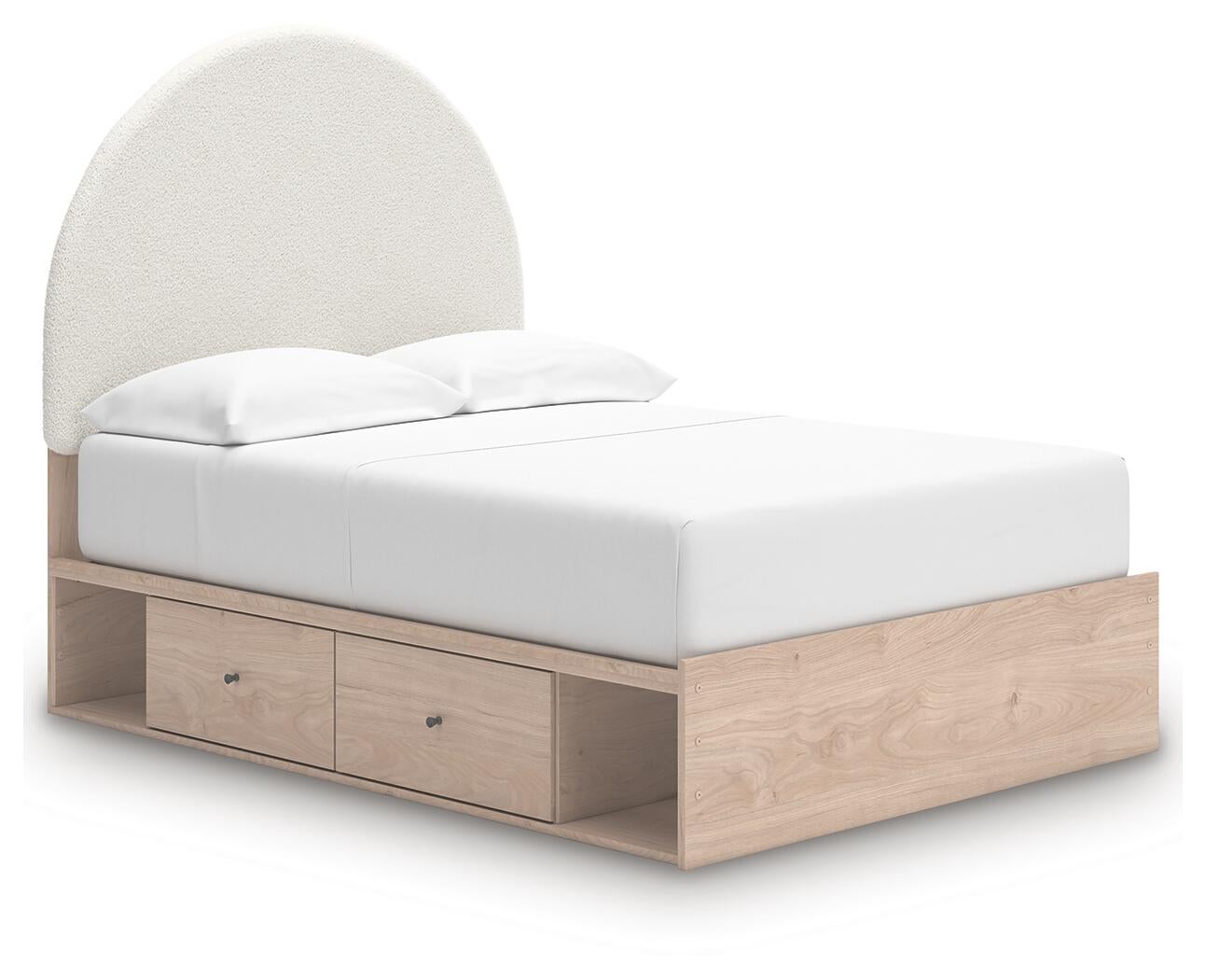 Shapella Full Upholstered Panel Bed with Storage