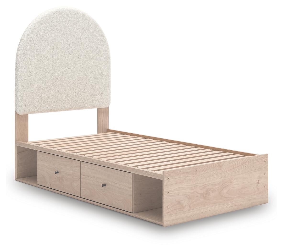 Shapella Twin Upholstered Panel Bed with Storage