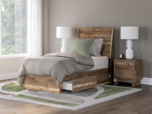 Zadilyn Twin Panel Bed with Storage