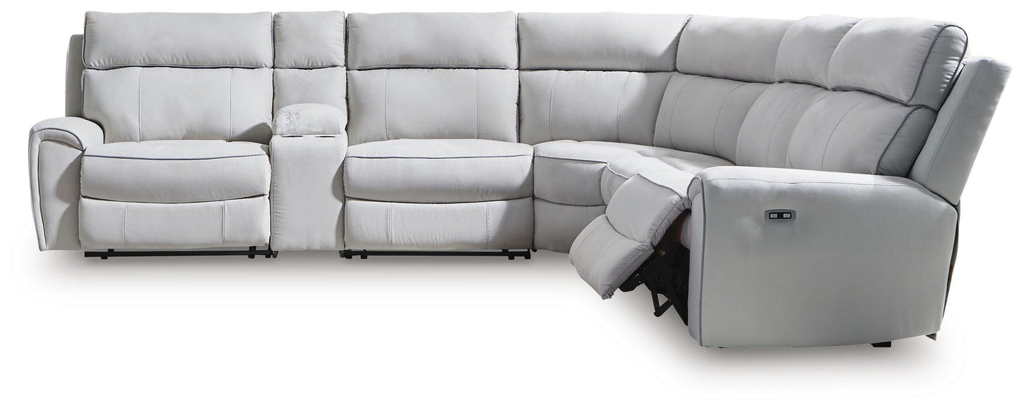 Grafton Pike 6-Piece Reclining Sectional with Storage Console