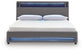 Cayberry King Upholstered Bed with Wireless Audio