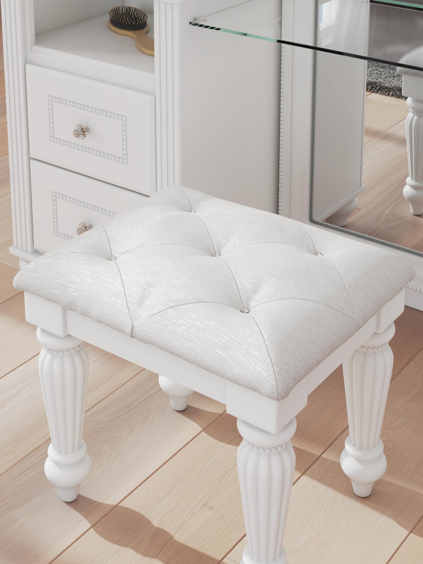 Maylilly Vanity Upholstered Stool