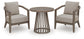 Sunset Lake Chairs w/CUSH/Table Set (3/CN)