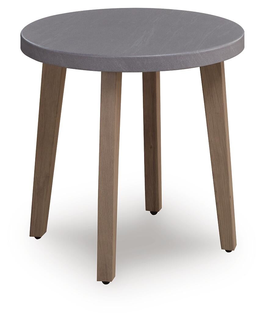 Francis Beach Round End Table