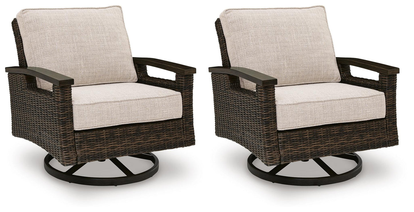Drakes Beach Swivel Lounge Chair (2/CN)