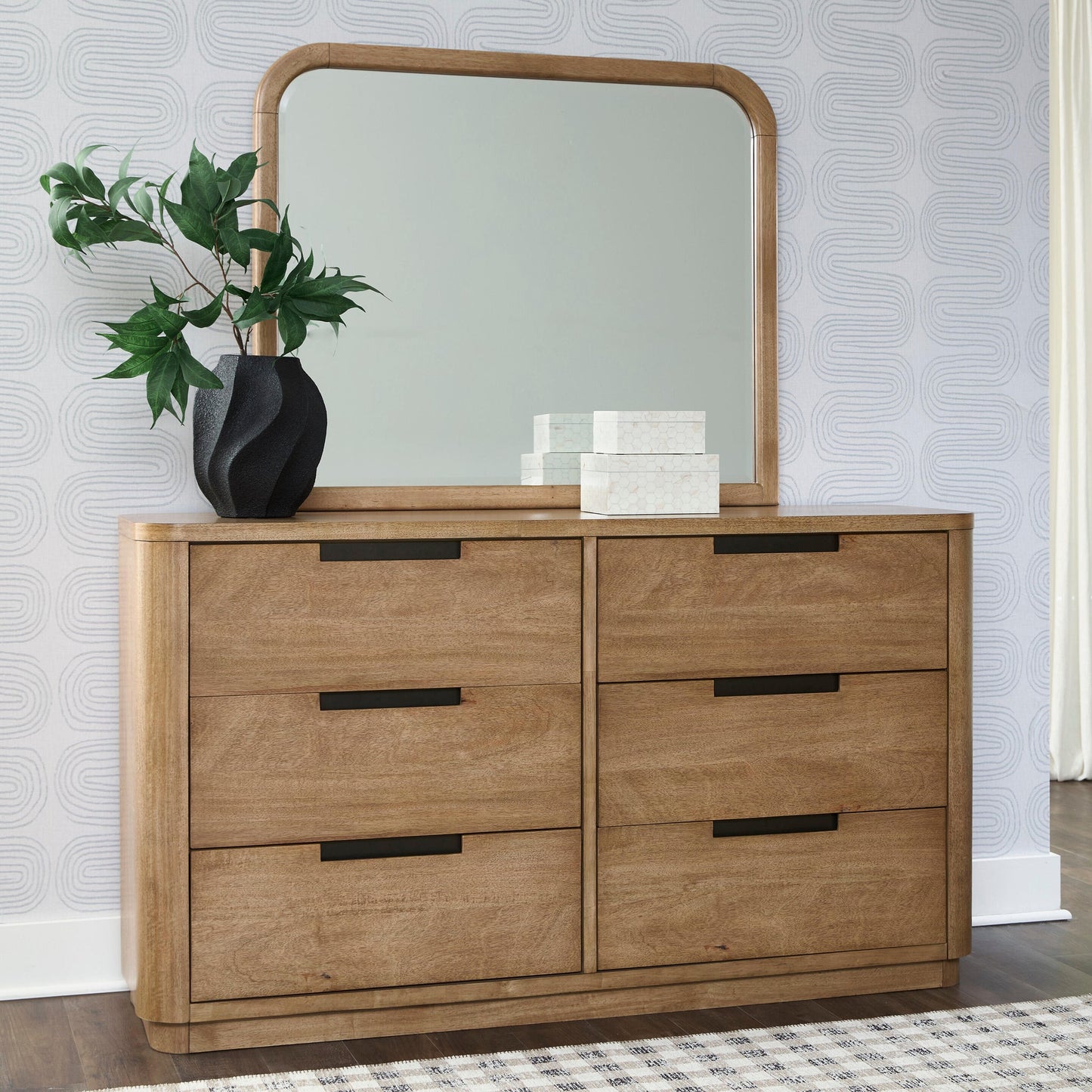 Cladian Dresser and Mirror