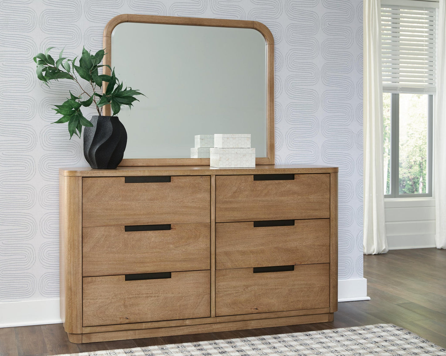 Cladian Dresser and Mirror