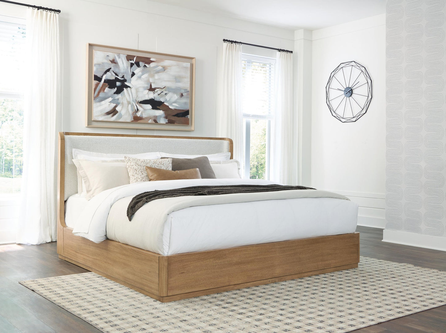 Cladian California King Upholstered Panel Bed