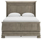 Lexorne Queen Sleigh Bed with Mirrored Dresser and 2 Nightstands