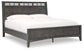 Montillan King Panel Bed with Mirrored Dresser and Nightstand